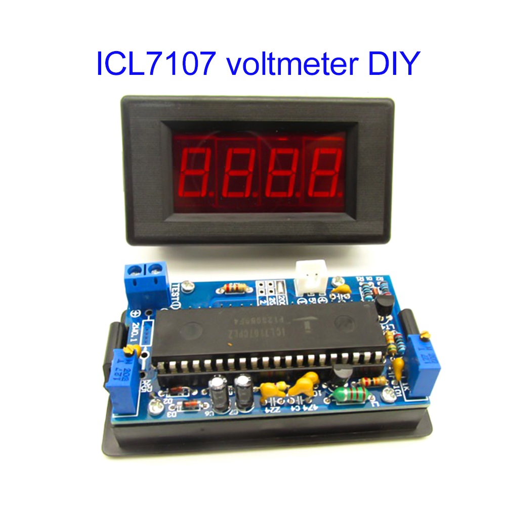 Diy Electronics Com - Zestaw DIY Woltomierza ICL7107, Części do
