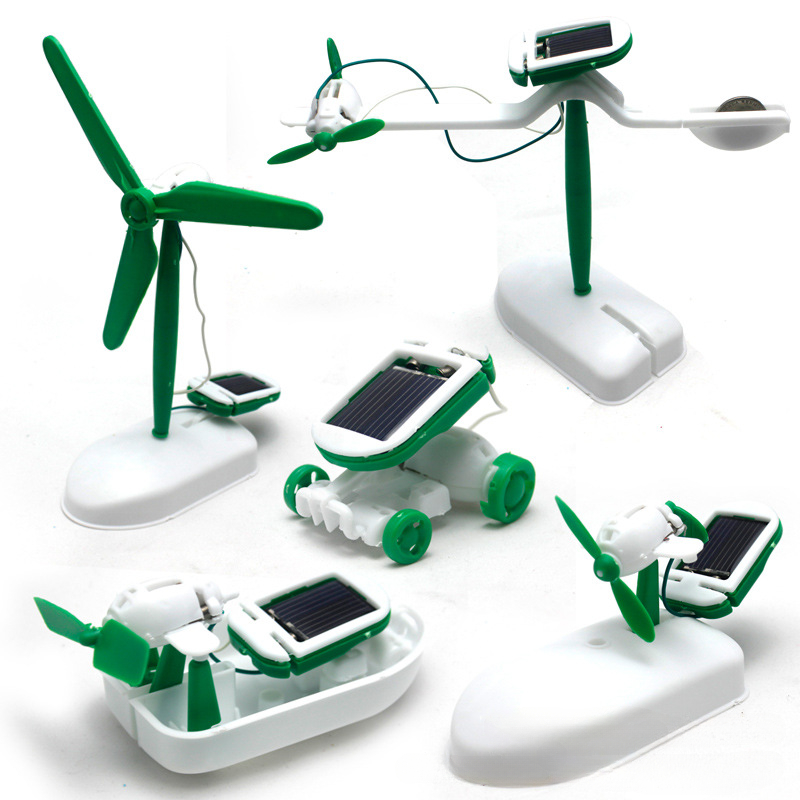 Diy Robot Electronics Kit - Zestaw Robota Solarnego 6-w-1: Łodzi, Wentylator,