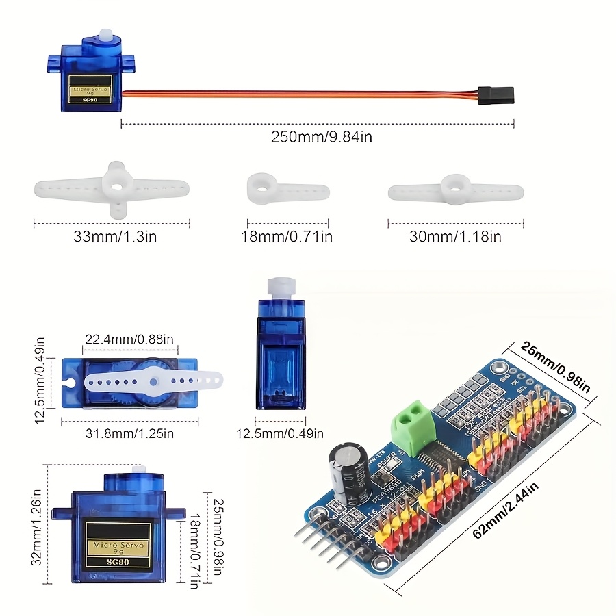 5 szt. serwomotorów SG90 9G +  – Servo Motor Sg90 recenzja i cena