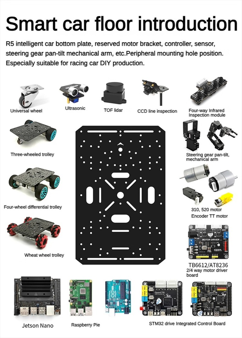 Podwozie robota 4WD z silnikie – Diy Robot Electronics Kit recenzja i cena
